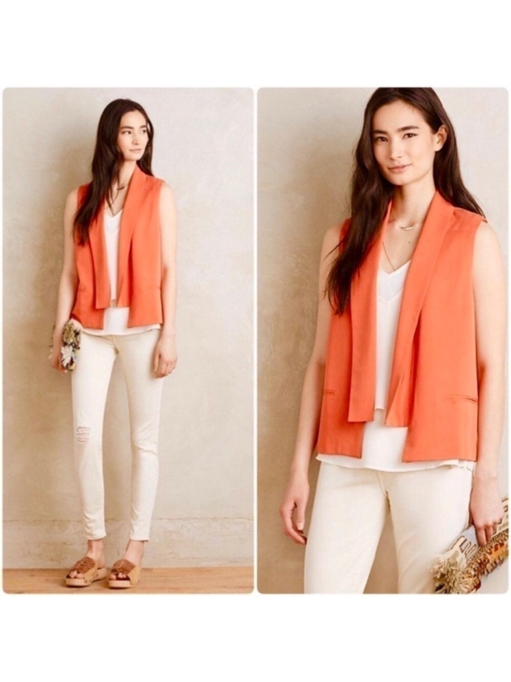 Anthropologie Cartonnier Shawl Collar Vest